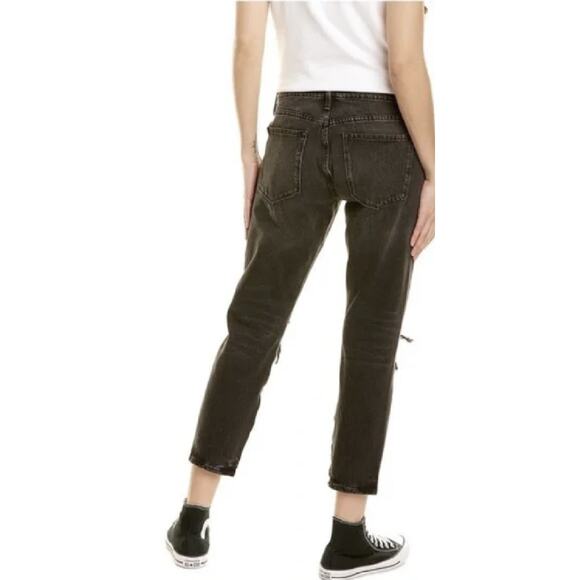 FRAME Denim Le Garcon Wilkinson Destruct Crop Jean Size 27 - Picture 5 of 11